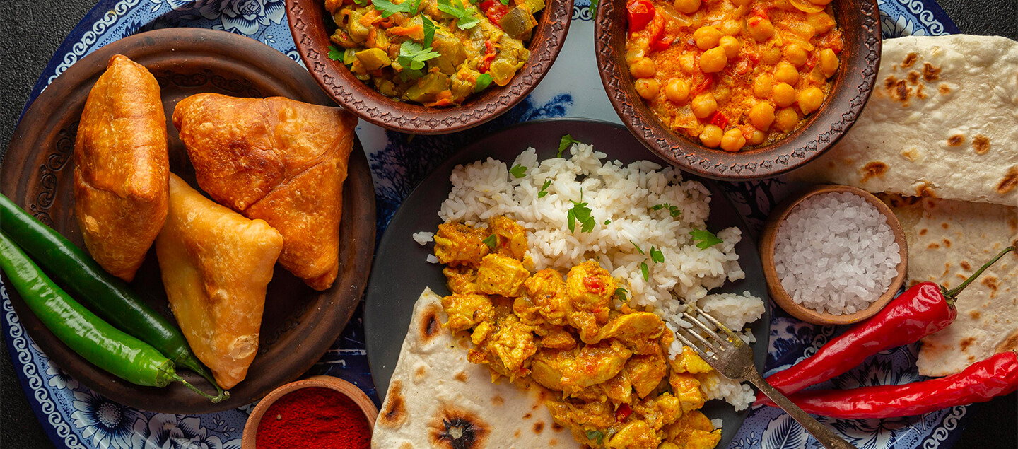 Menu indien 3 plats sur les berges du Rhône dès 2 personnes
