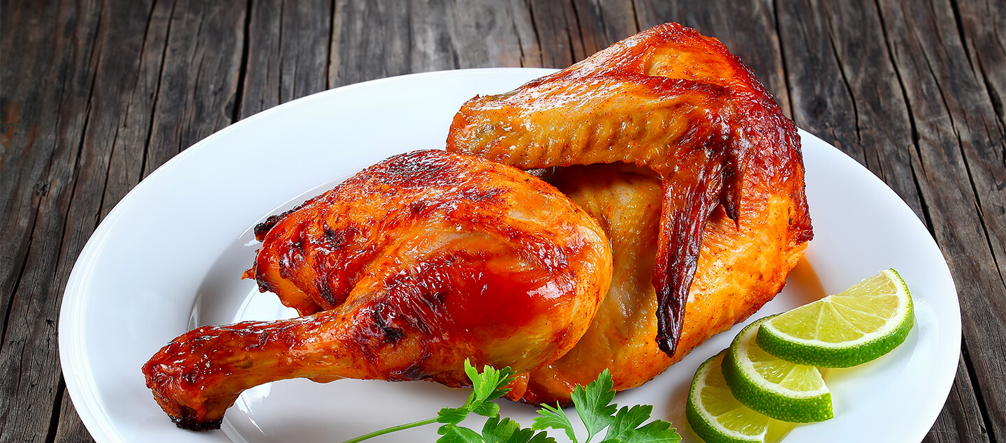Demi-poulet au panier pour 2 ou 4 personnes
