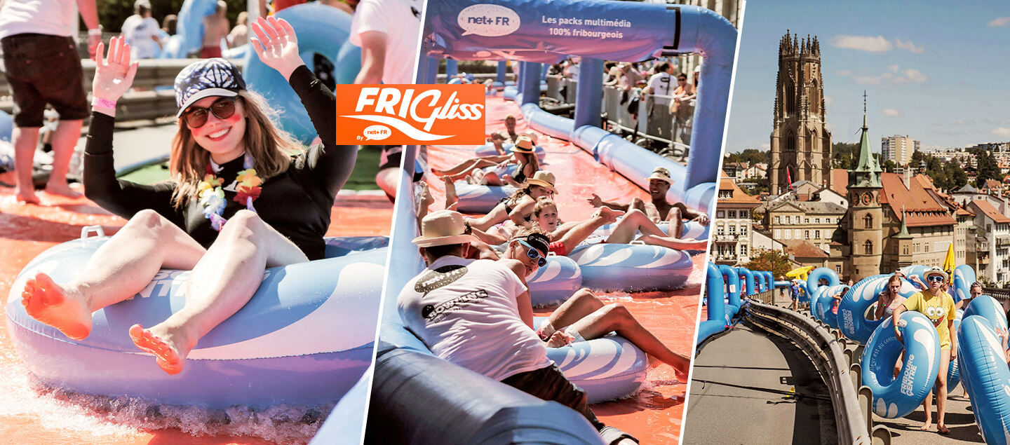 1 accès d'une heure pour le FriGliss by net+ FR 2026 -  Un toboggan aquatique géant dans Fribourg 
