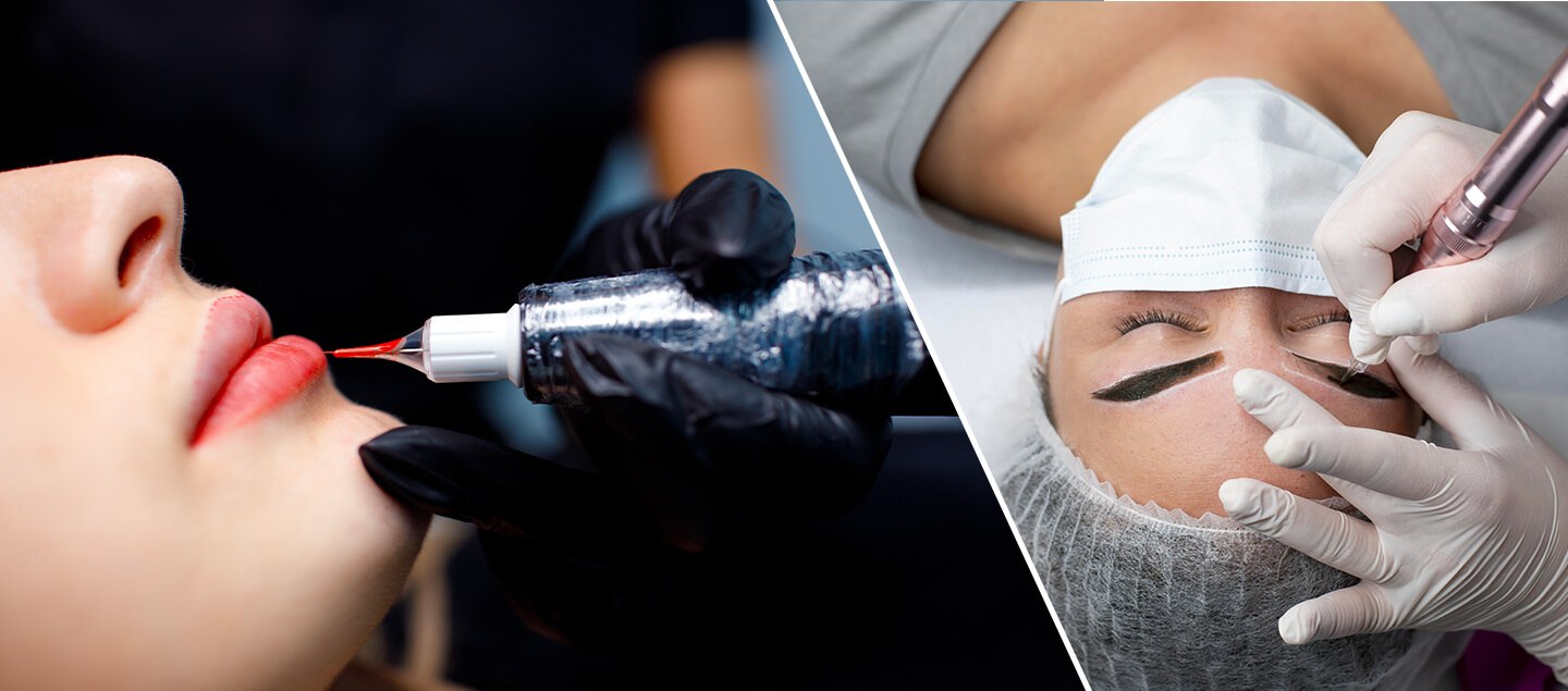 Maquillage semi-permanent des Lèvres ou des Sourcils