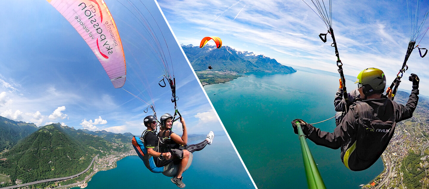 Vol en parapente pour 1 ou 2 personnes avec photos et vidéos