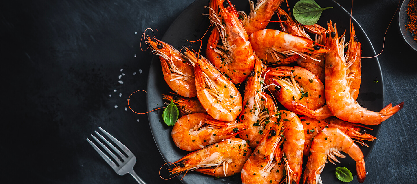 Menu Gambas avec entrée et dessert du Chef dès 2 personnes