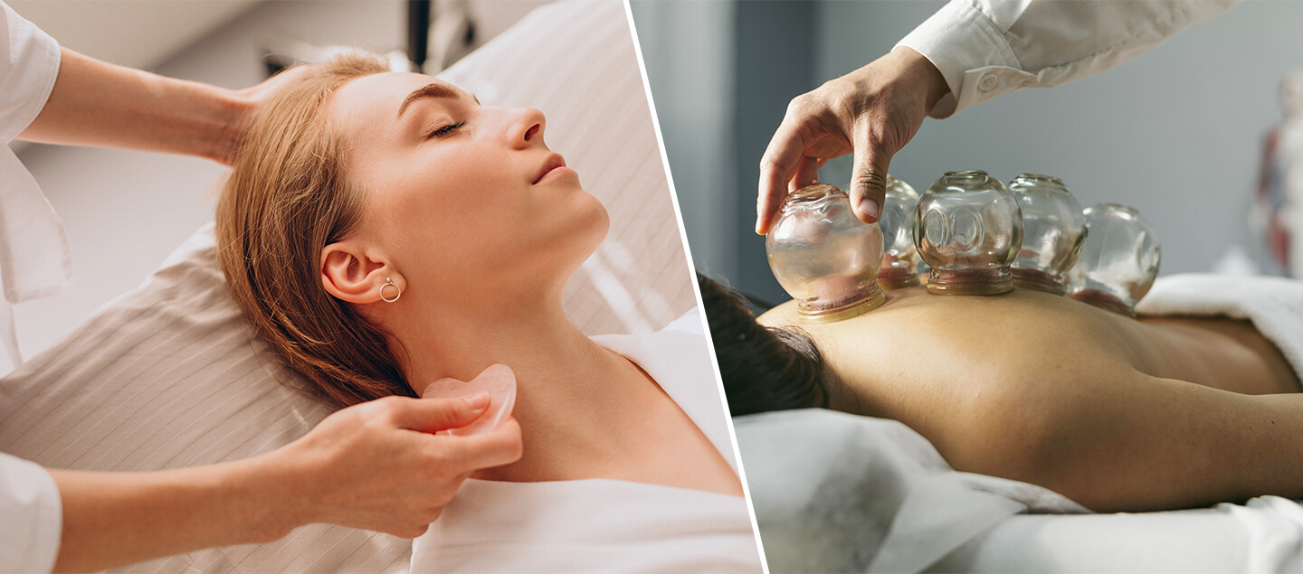 Massage Guasha ou Ventouses