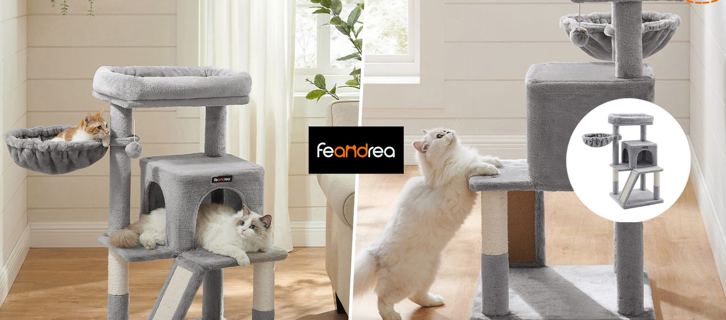 Arbre à chat avec planche à gratter 96 cm FEANDREA