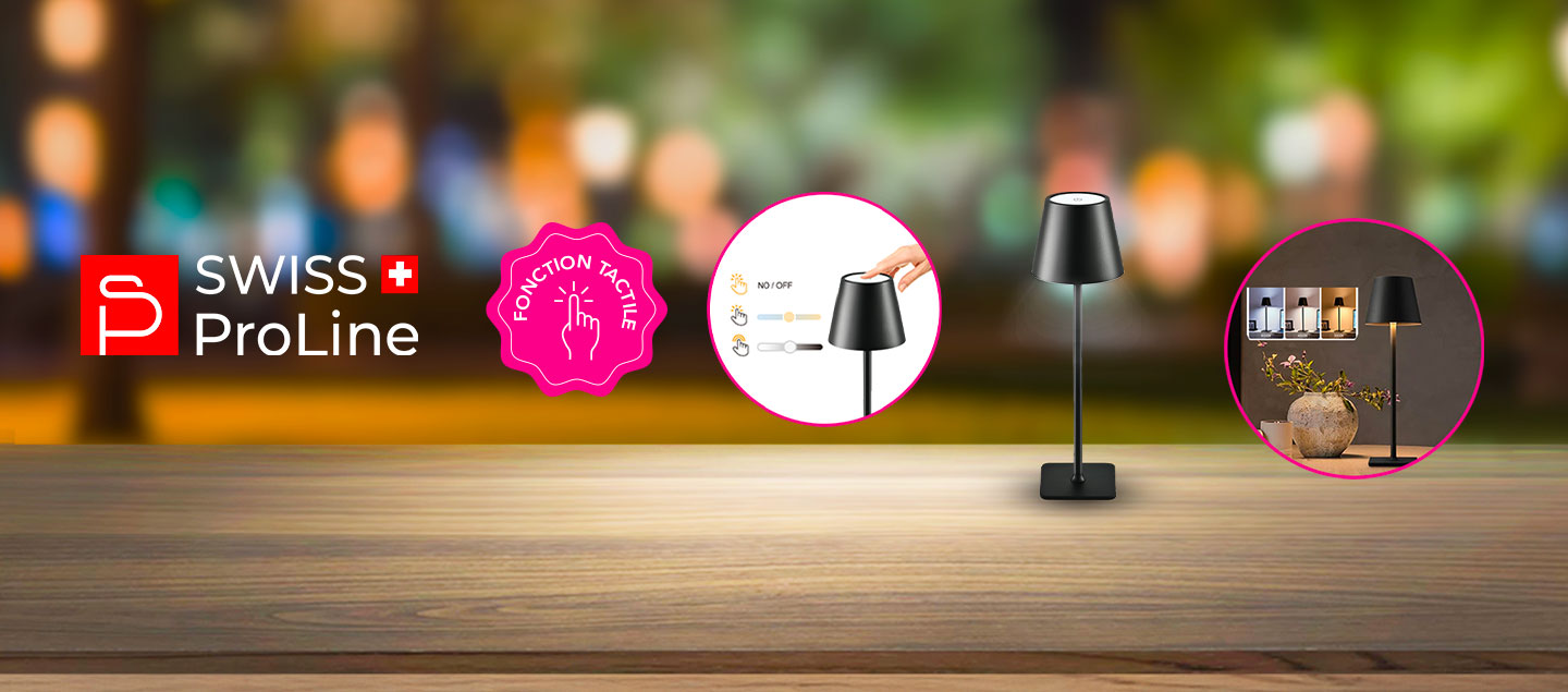 Lampe chic LED sans fil tactile Swiss ProLine
