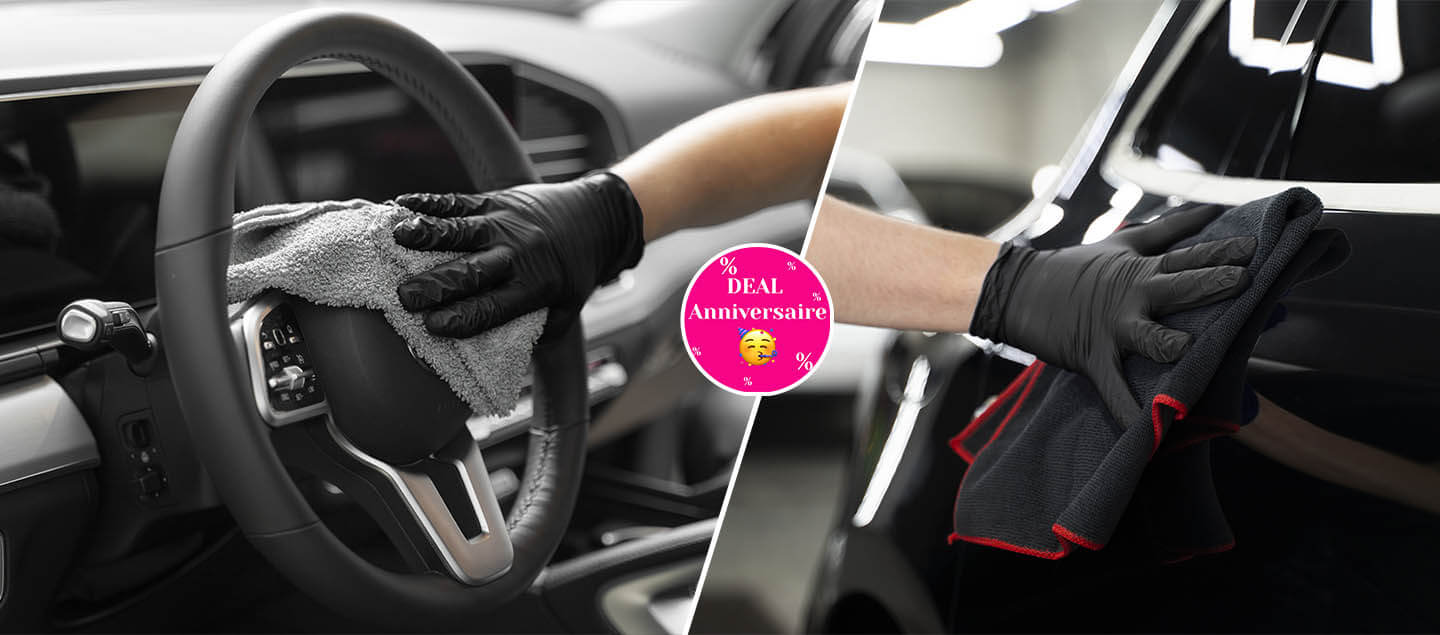 Nettoyage intérieur et/ou extérieur pour Voiture avec/sans traitement des tissus ou des cuirs