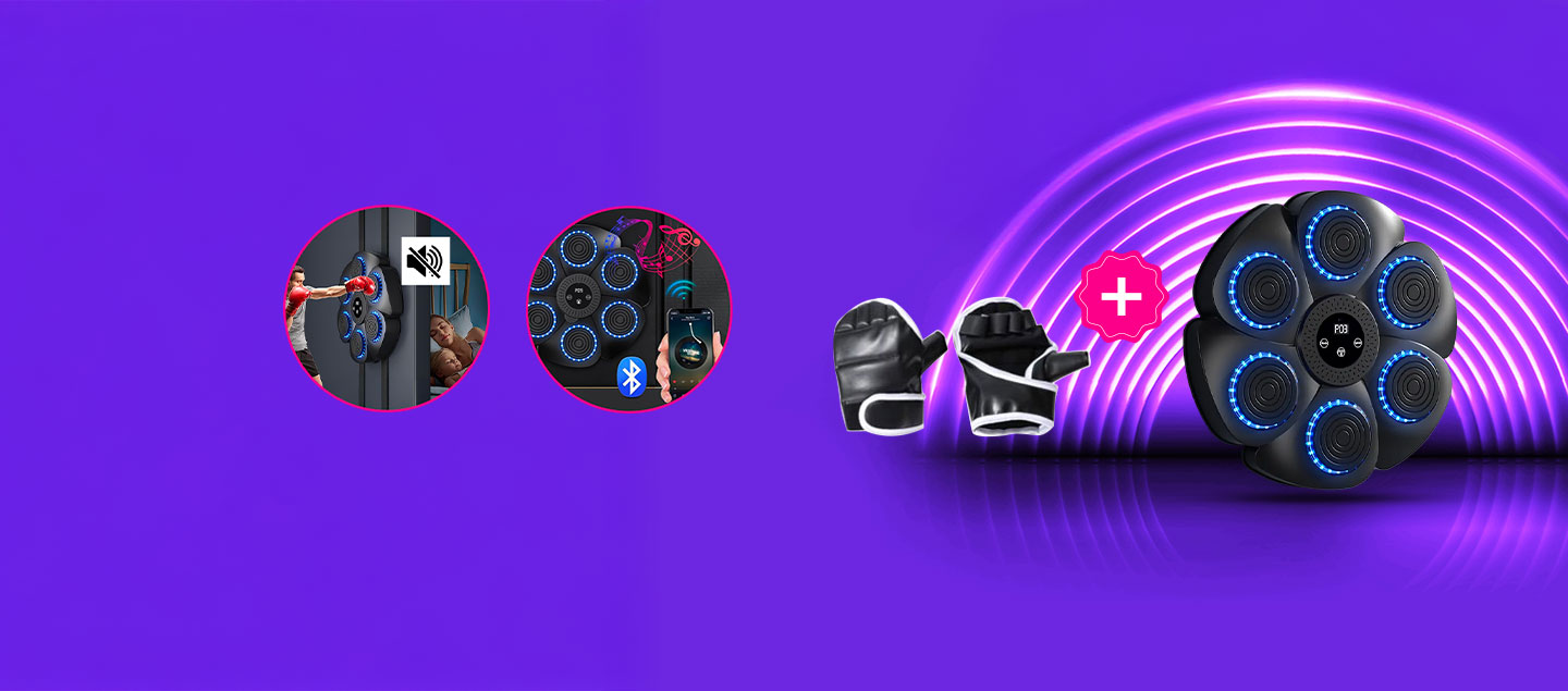 Machine à boxe intelligente Bluetooth avec gants inclus