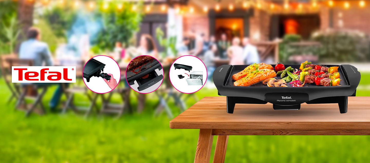Plancha électrique compacte et pratique TEFAL
