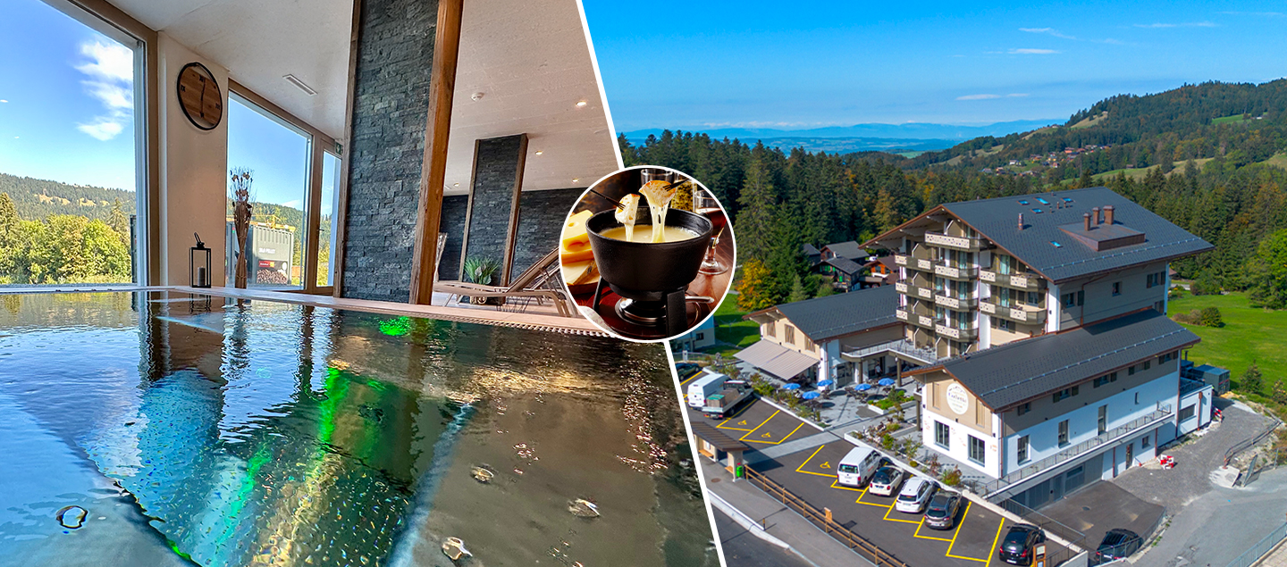Séjour au cœur de la nature dans un Hôtel 4*** avec Petit-déjeuner, accès au Spa et Panier fondue avec 1/2 bouteille de vin (selon formule) pour 2 personnes