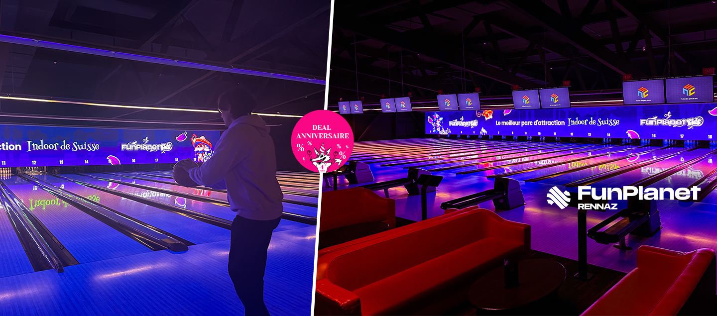 2 parties de bowling au FunPlanet de Rennaz pour 1 à 6 personnes