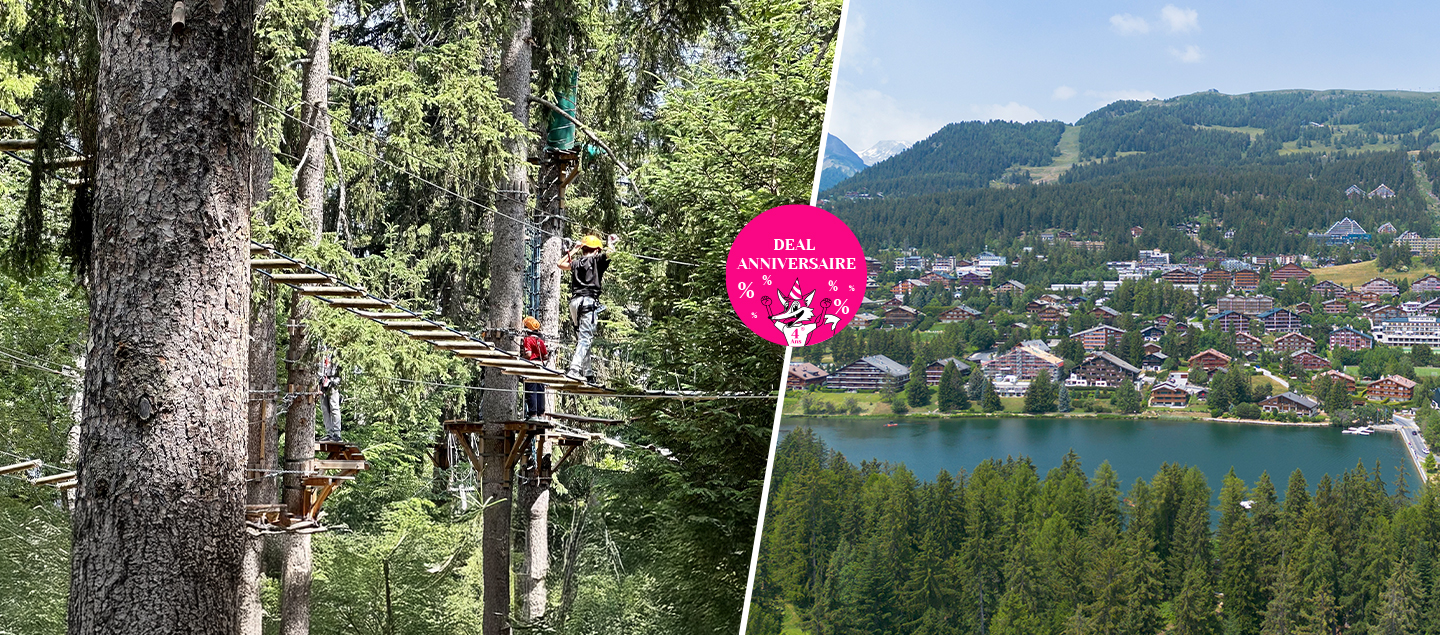 Accrobranche et Jump challenge à Crans-Montana dès 2 personnes