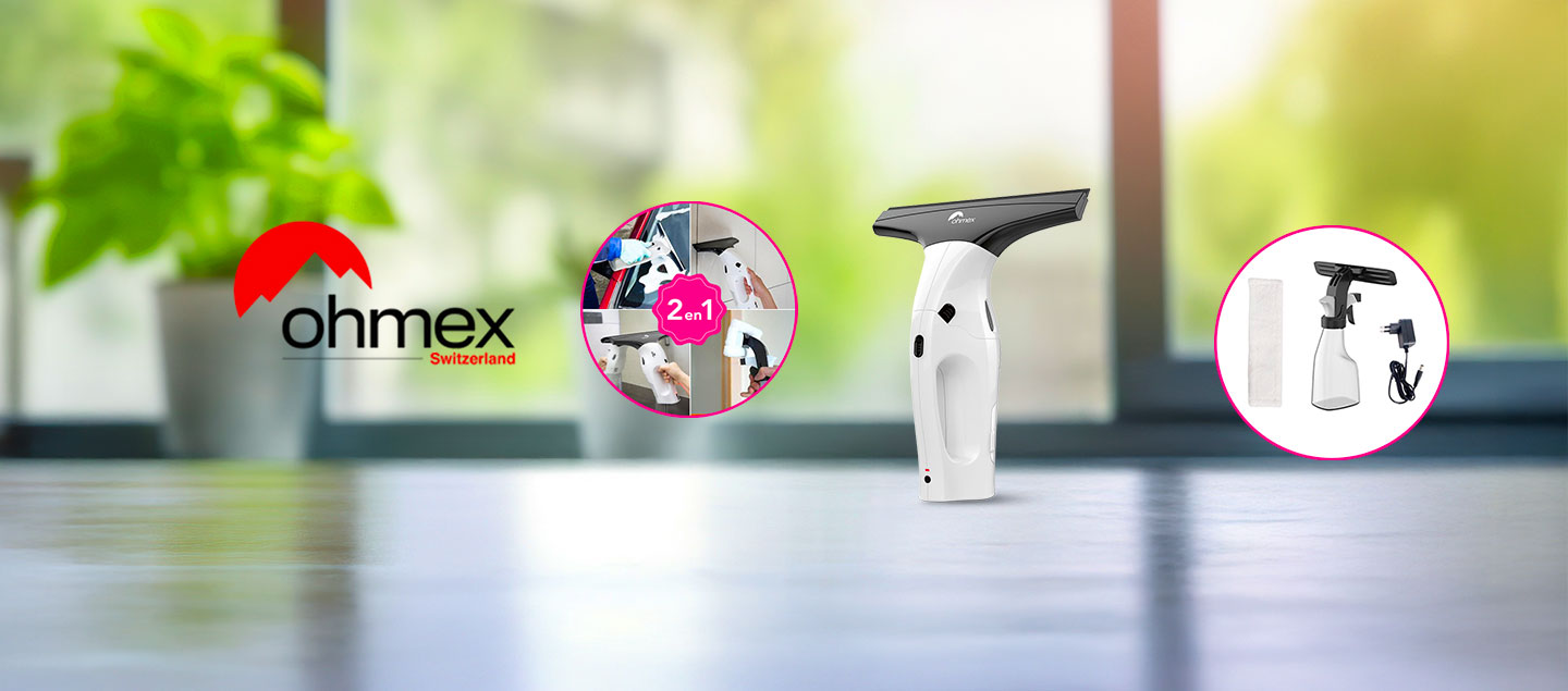 Nettoyeur de Vitres 2en1 rechargeable sans fil Ohmex