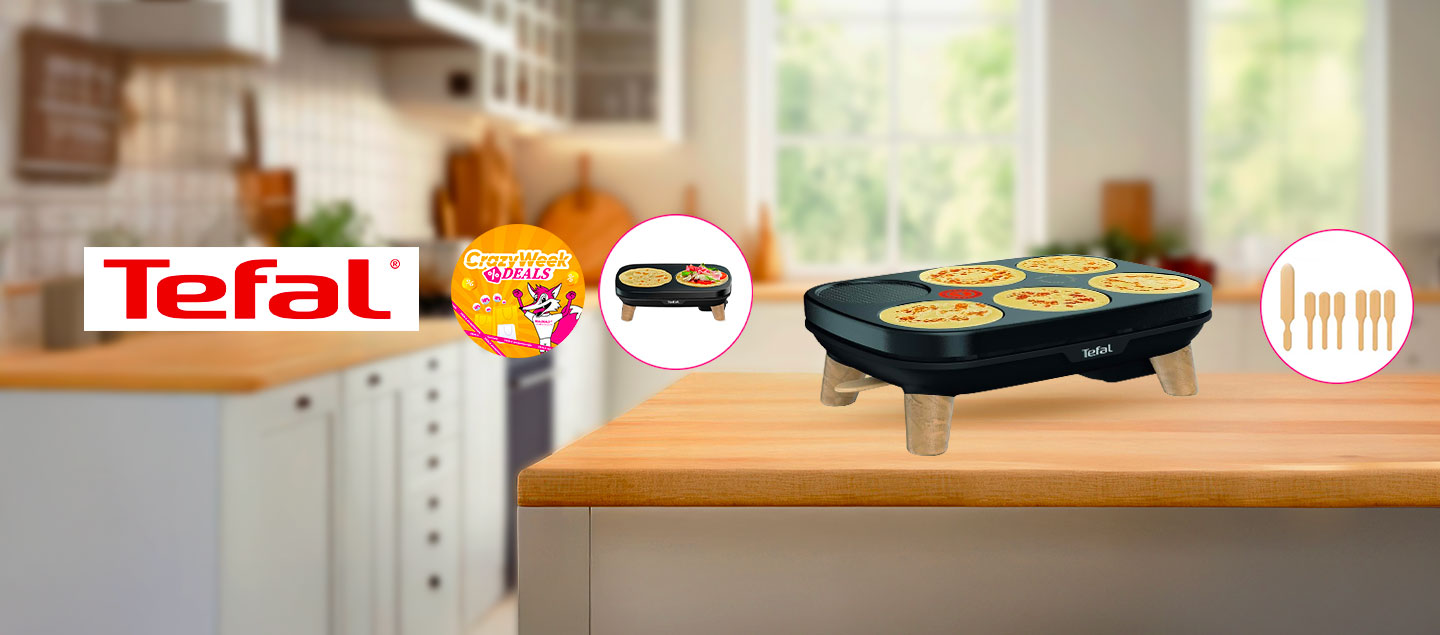 Crépière pour 6 personnes 2en1 avec 12 accessoires TEFAL