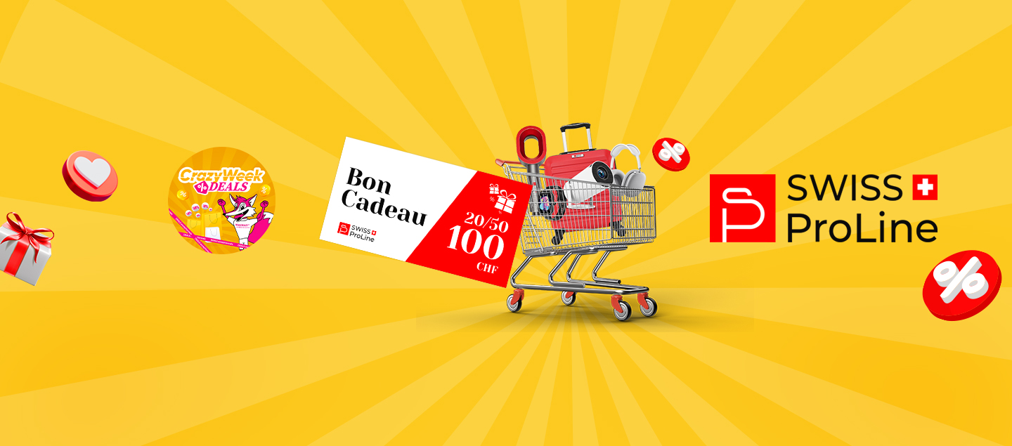 Bons de CHF 20.-, CHF 50.- ou CHF 100.- valables sur tout le site Swiss ProLine
