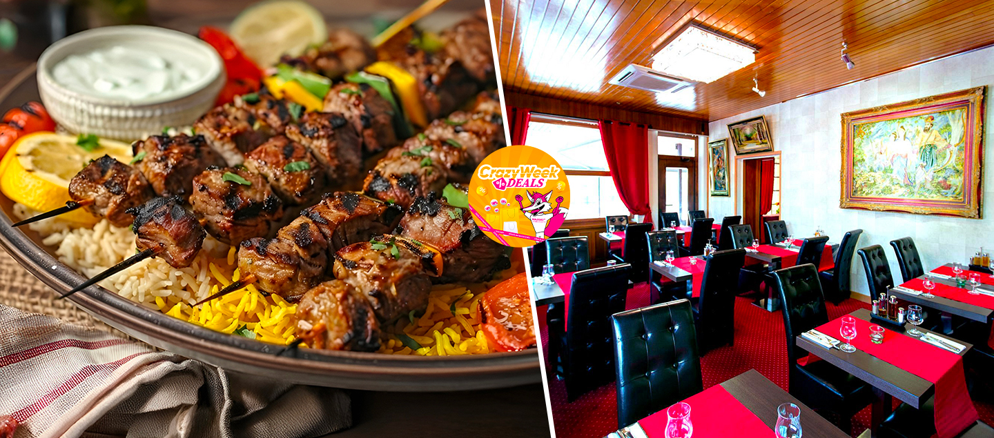 Menu Grillades iraniennes avec entrée et dessert dès 2 personnes