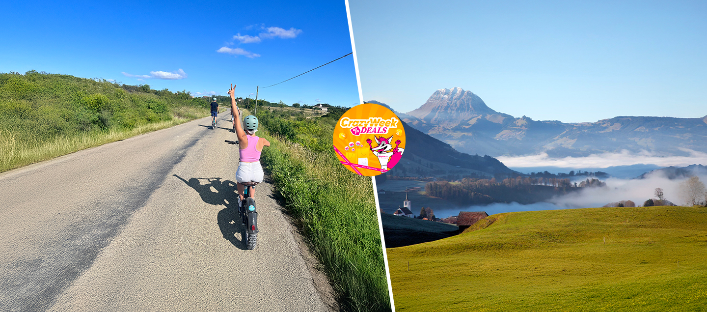 Découverte du village de Gruyères en Trottinette électrique pour 1 ou 2 personnes