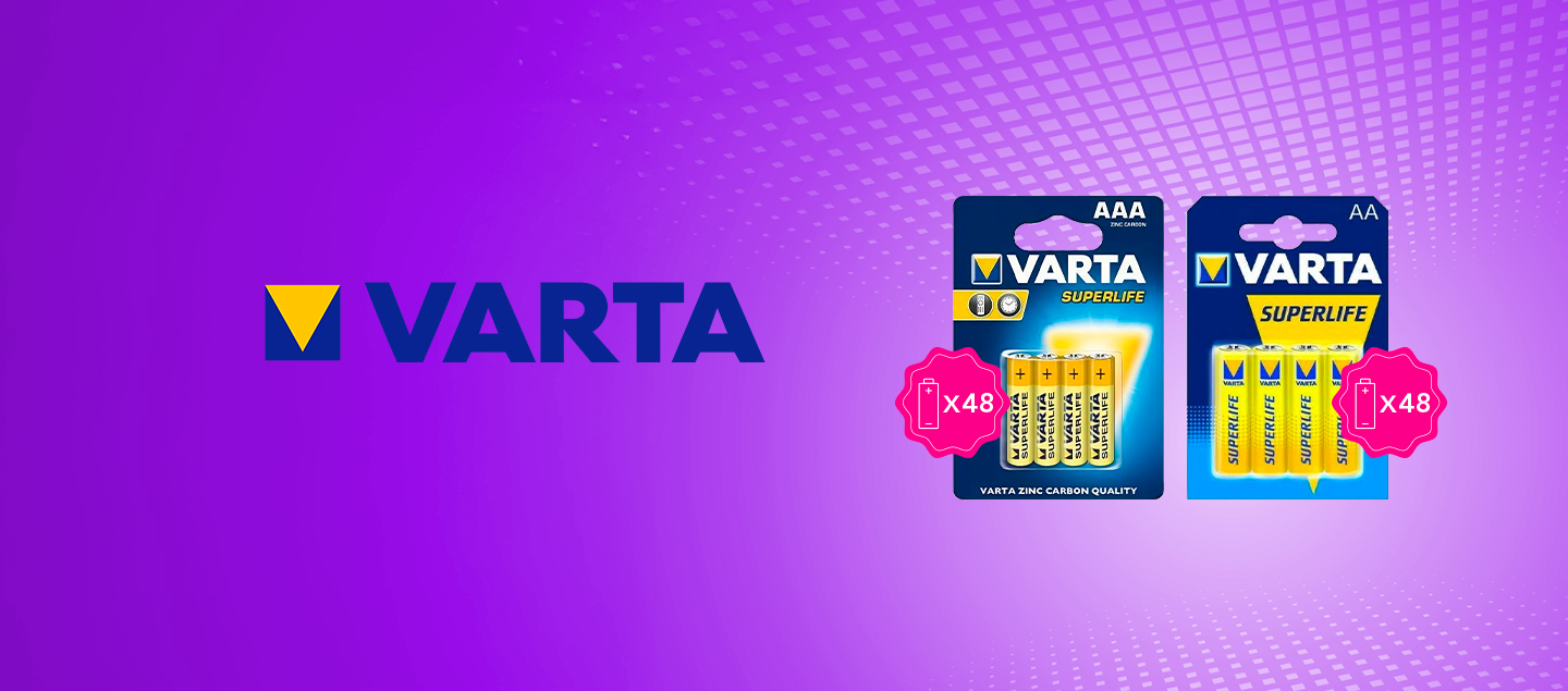 Set de 48 piles SuperLife AA ou AAA VARTA