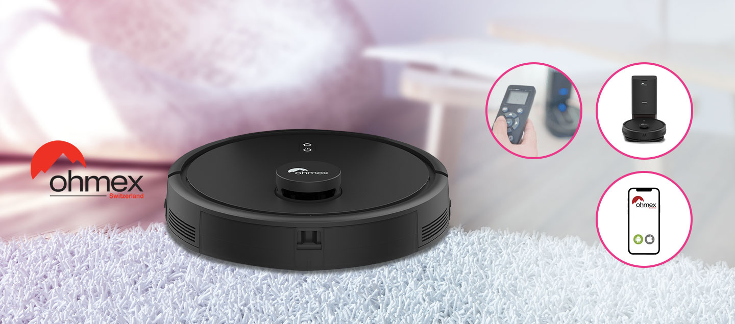 Aspirateur robot connecté avec station intégrée OHMEX