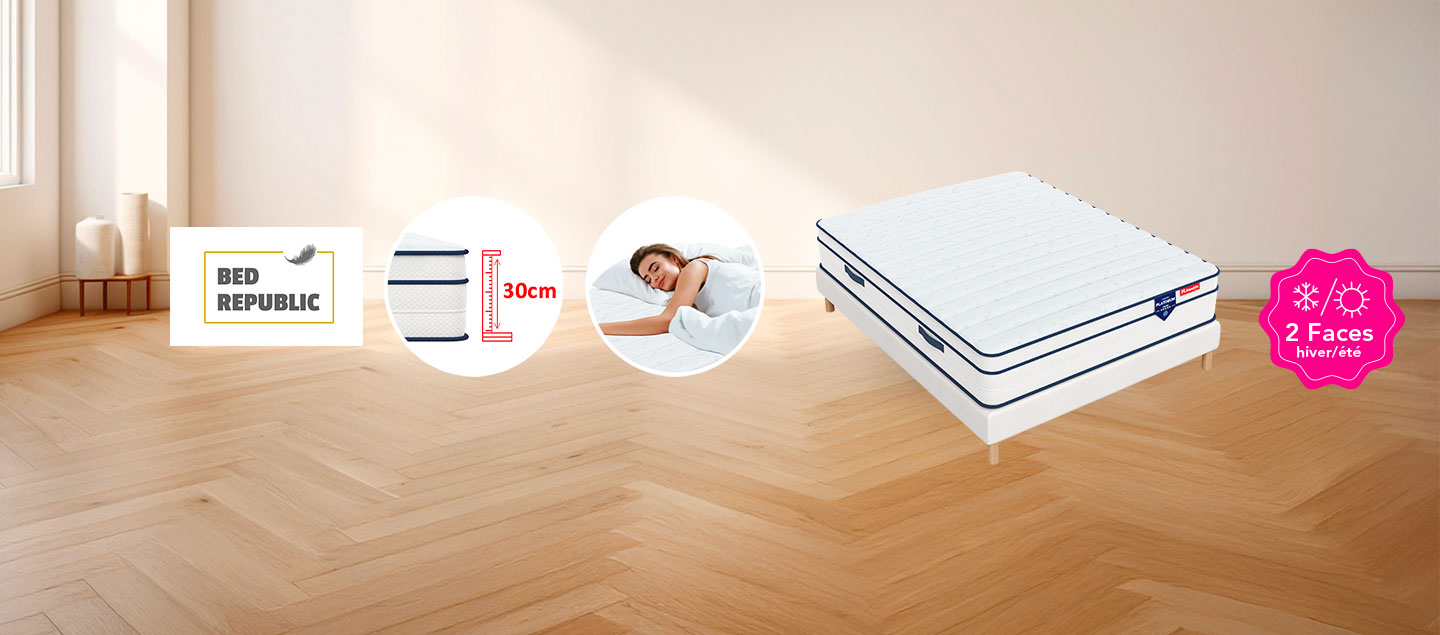 Matelas 3en1 à mémoire de forme avec effet rafraichissant BedRepublic