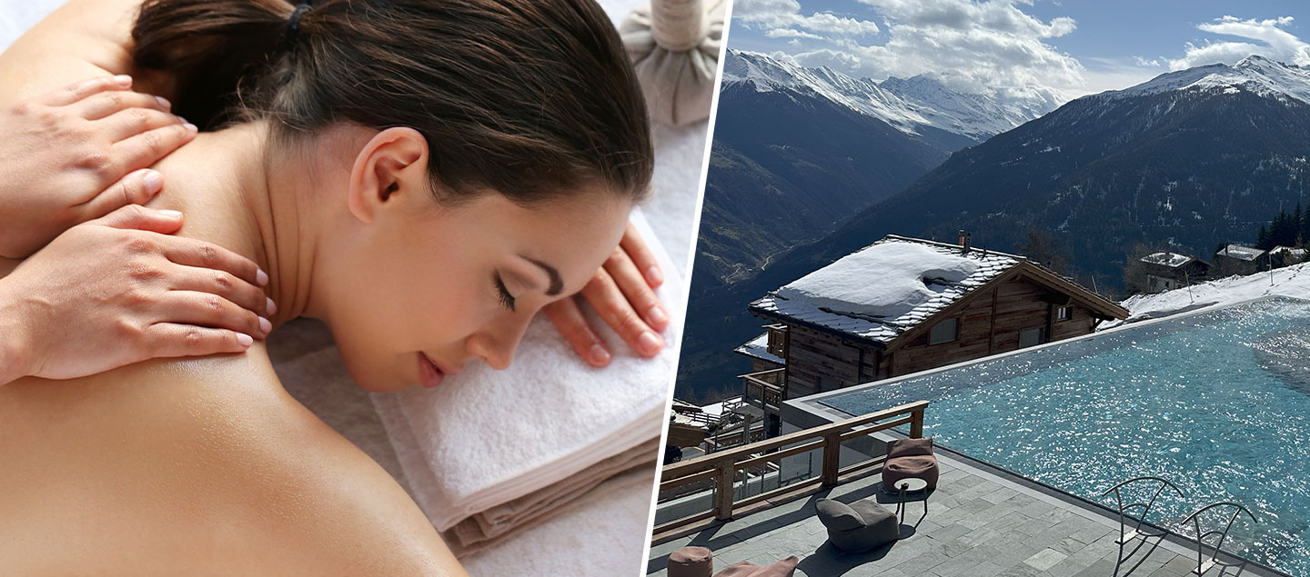 Entrée aux Grands bains d’Hérémence avec Massage de 50 minutes pour 1 ou 2 personnes