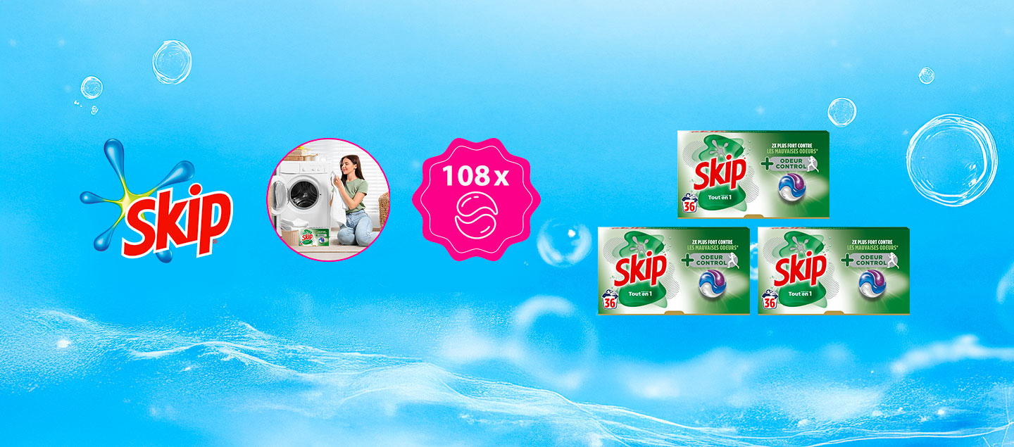 Set de 108 capsules pour la lessive SKIP