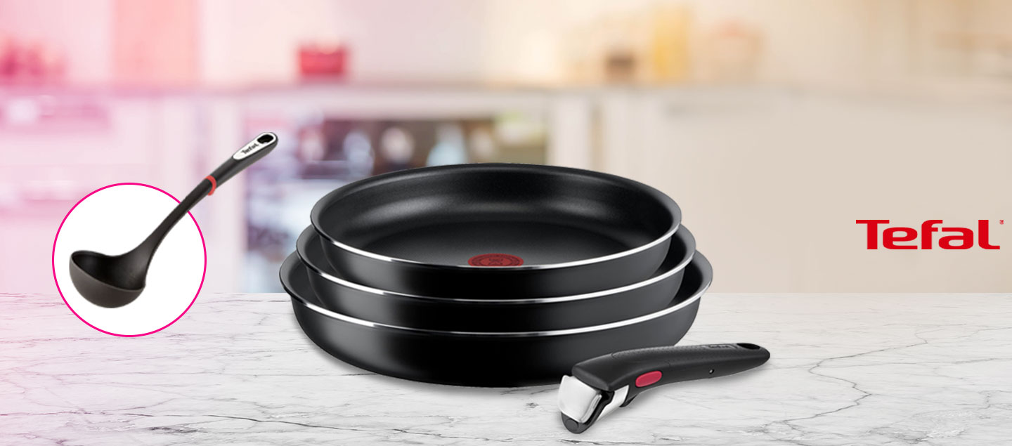 Set de 3 poêles avec poignée amovible Ingénio TEFAL