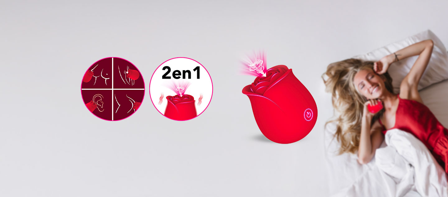 Sextoys 2en1 FLOWER (Vibration et Masseur)