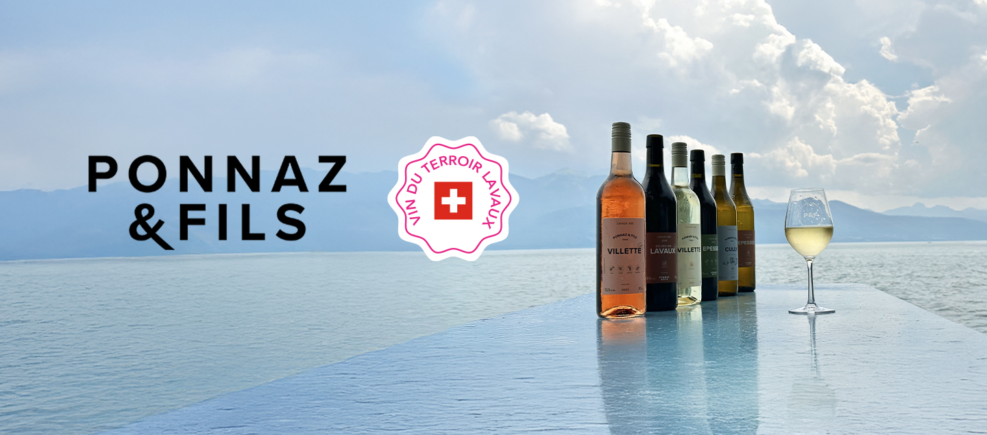 Carton découverte Cave PONNAZ et FILS de la région Lavaux (3 vins blanc, 2 vins rouge, 1 vin rosé)