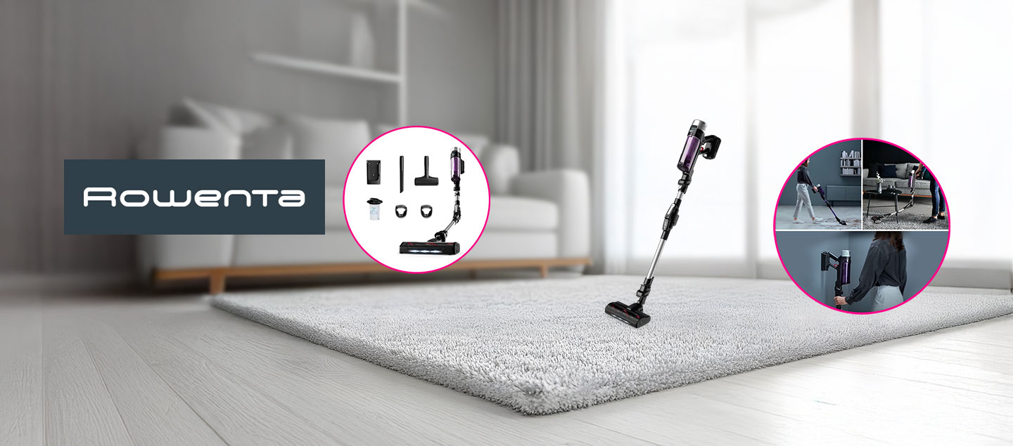 Aspirateur balai sans fil pliable 3en1 (6 accessoires) ROWENTA