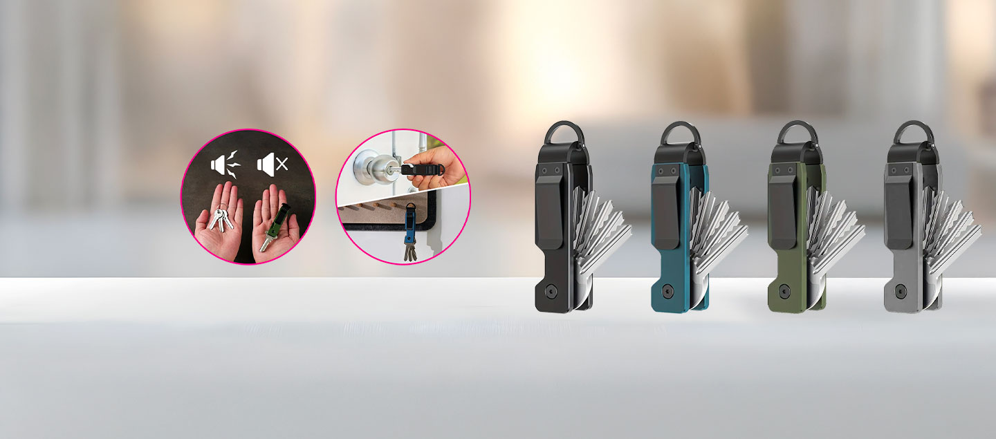 Porte-clefs pratique en aluminium