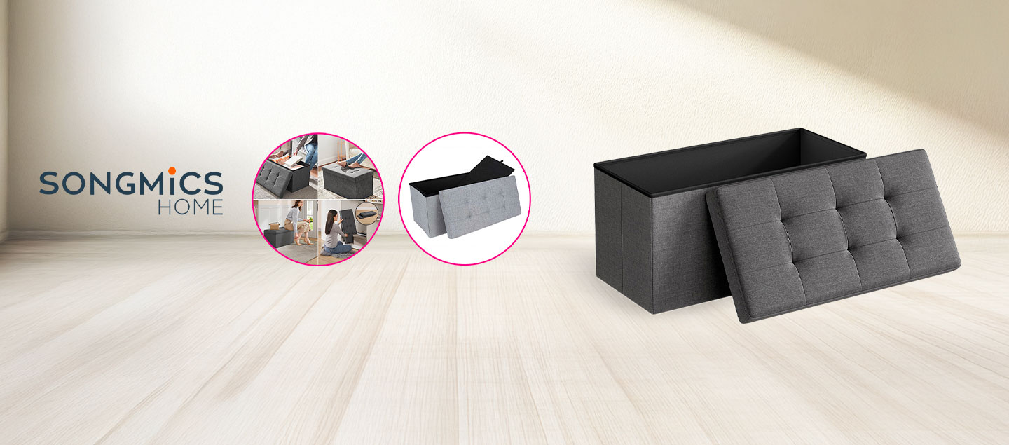 Banc décoratif avec espace de rangement SONGMICS
