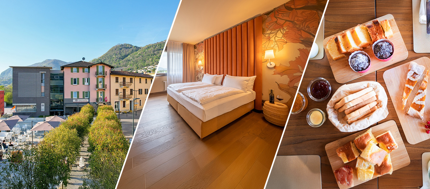 Séjour au Tessin avec Petit-déjeuner, Apéritif, Tapas et Menu bistrot 3 plats (selon formule) pour 2 personnes