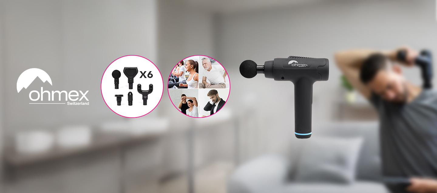 Pistolet de massage OHMEX (6 têtes de massage inclus)
