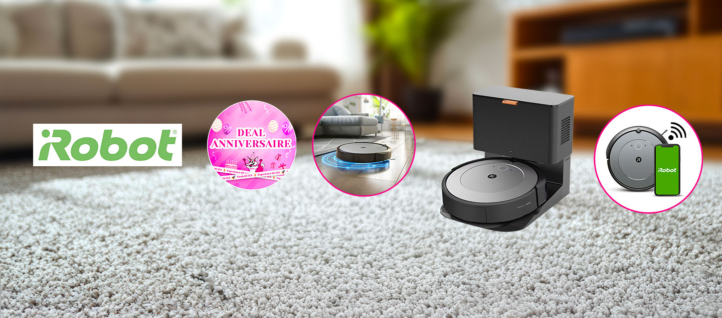 Aspirateur robot connecté avec station intégrée IROBOT