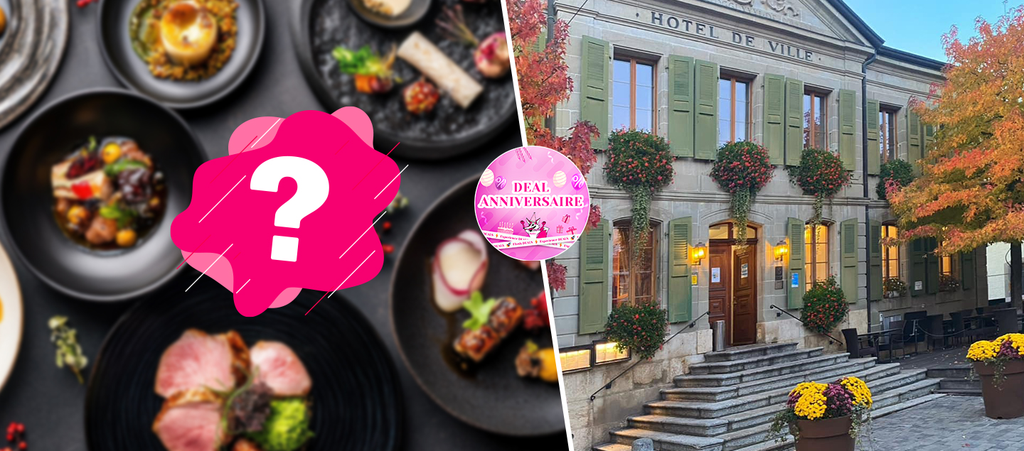 Menu surprise avec entrée, dessert et Verre de bienvenue dès 2 personnes