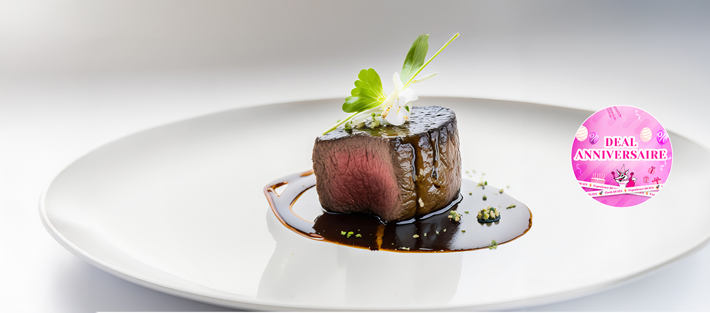 Menu Médaillon de Cerf avec entrée et dessert dès 2 personnes