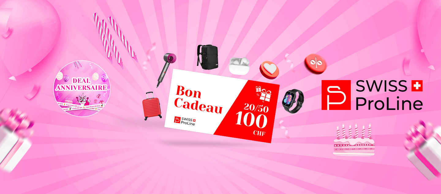 Bons de CHF 20.-, CHF 50.- ou CHF 100.- valables sur tout le site Swiss ProLine