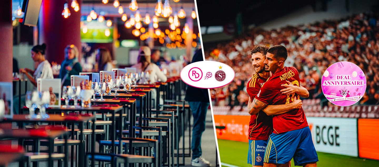 SERVETTExRD - 1 accès en Lounge by Swiss Wine Genève pour le match du Servette FC - FC Lugano avec Buffet d'entrées et desserts, Live cookings et Boissons à volonté (Bière, Vin, Minérale)