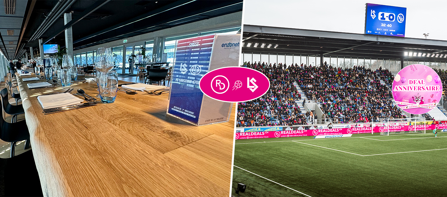 LSxRD - 1 accès en Lounge VIP pour un match du FC Lausanne-Sport (menu 3 plats en buffet et boissons à volonté)