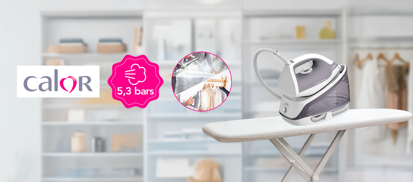 Station de repassage compacte et puissante (1,2L - 5,3 bars) CALOR