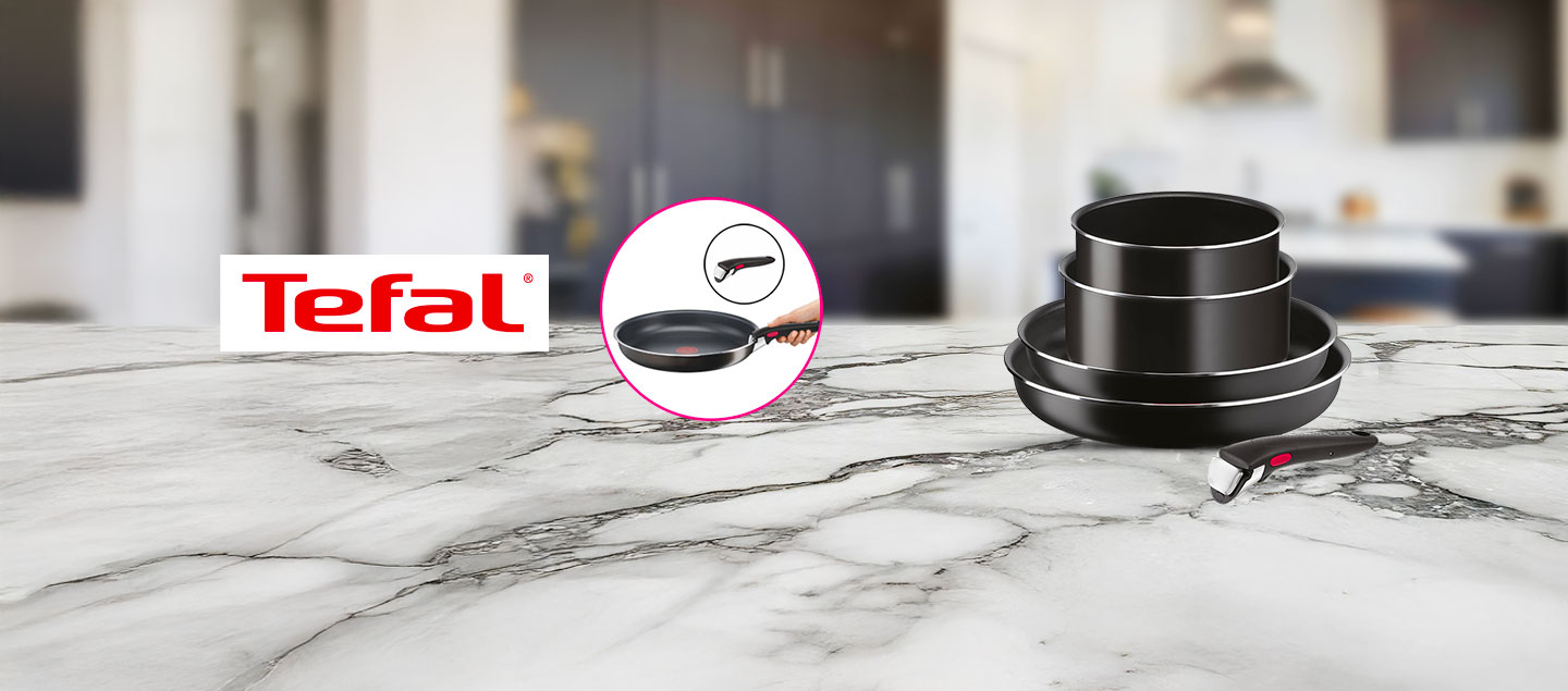 Batterie de cuisine 5 pièces avec poignée amovible TEFAL
