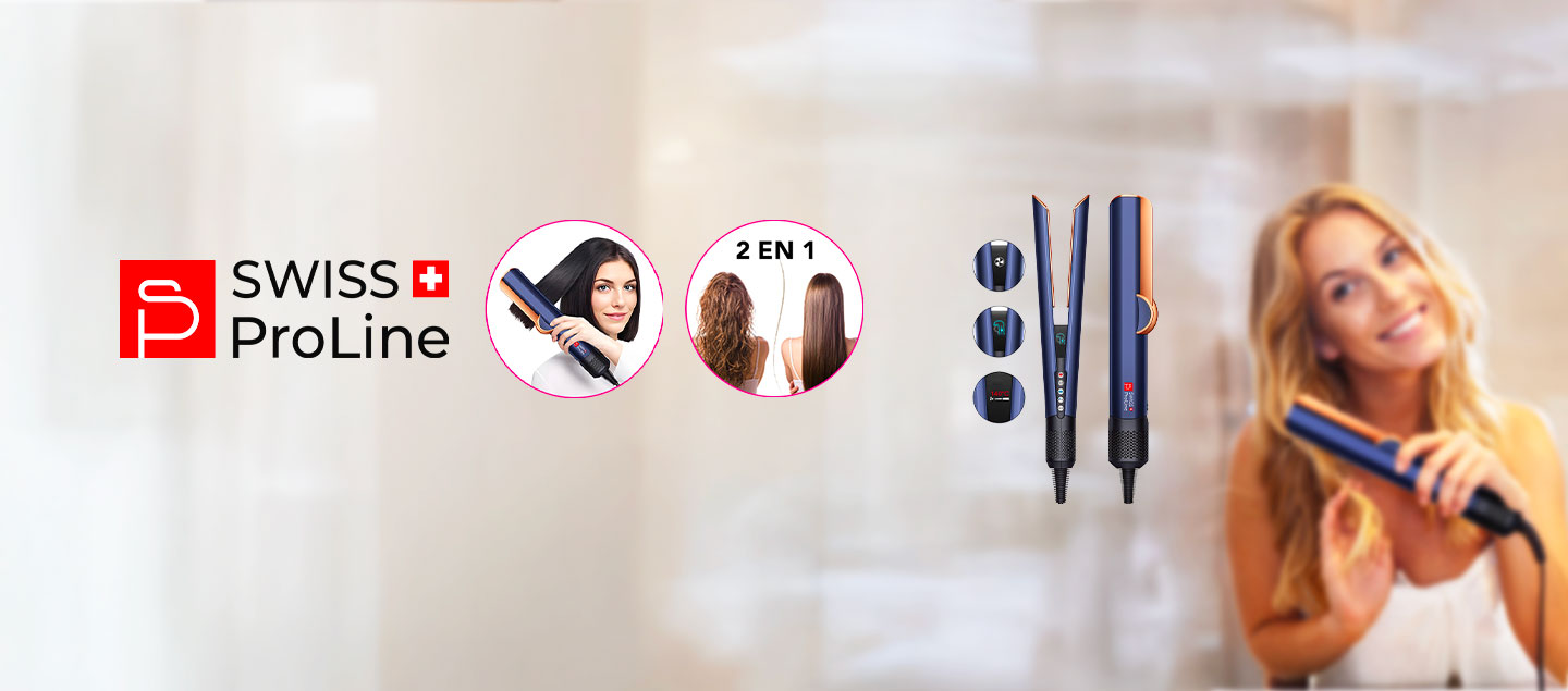 Lisseur et sèche-cheveux 2en1 Swiss ProLine