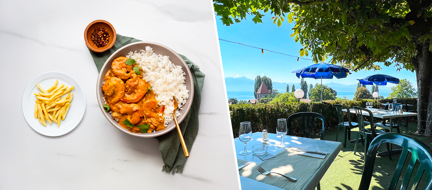  Menu Crevettes sauce au choix (ail, curry, aigre-doux) avec entrée et dessert dès 2 personnes