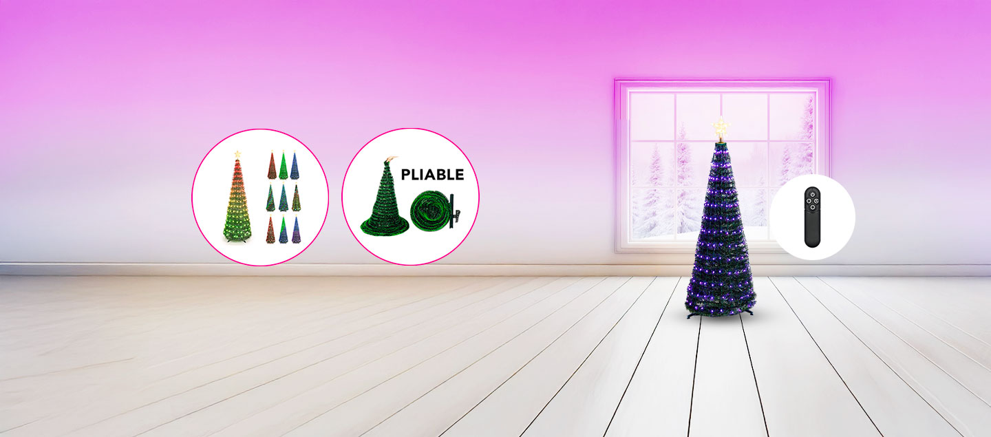 Sapin de Noël LED révolutionnaire (connecté et pliable)