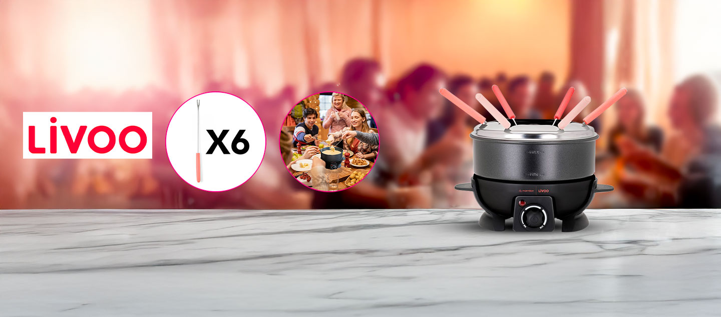 Caquelon à Fondue avec 6 fourchettes Livoo - Marmiton