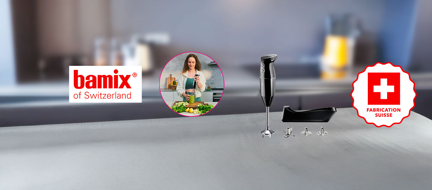 Mixeur plongeant sans fil avec 3 accessoires BAMIX