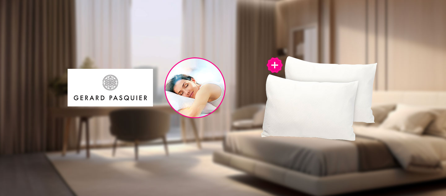 Set de 2 Oreillers à mémoire de forme Aloe Verra - Gérard Pasquier