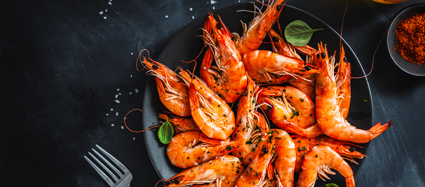 Crevettes à volonté avec dessert pour 2 personnes