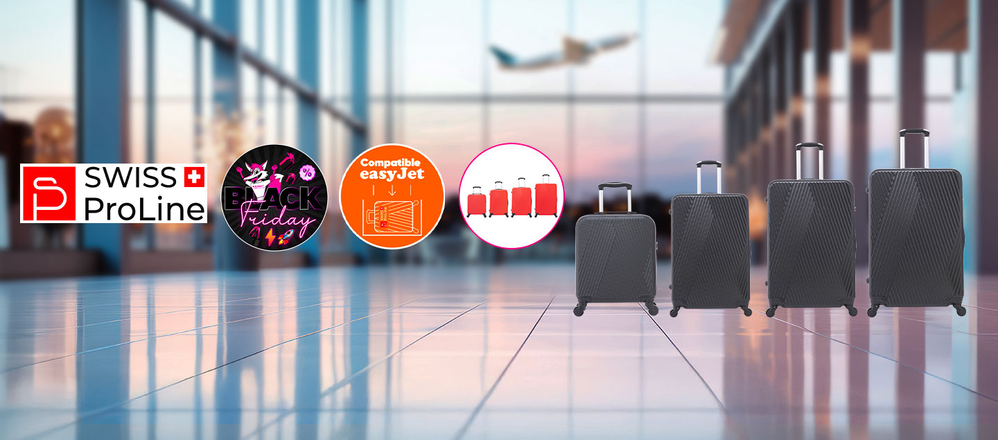 Set de 4 valises dont une compatible EasyJet (45cm) Swiss ProLine