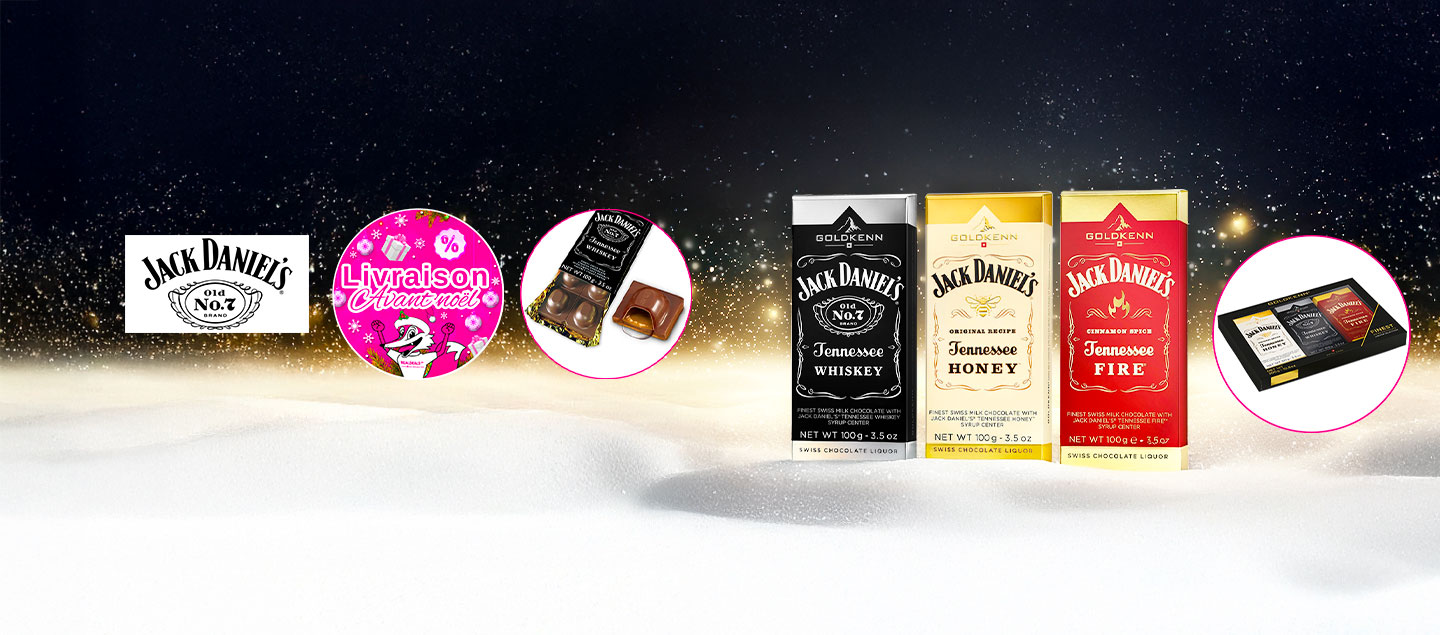 Set de 3 tablettes de Chocolat JACK DANIEL'S